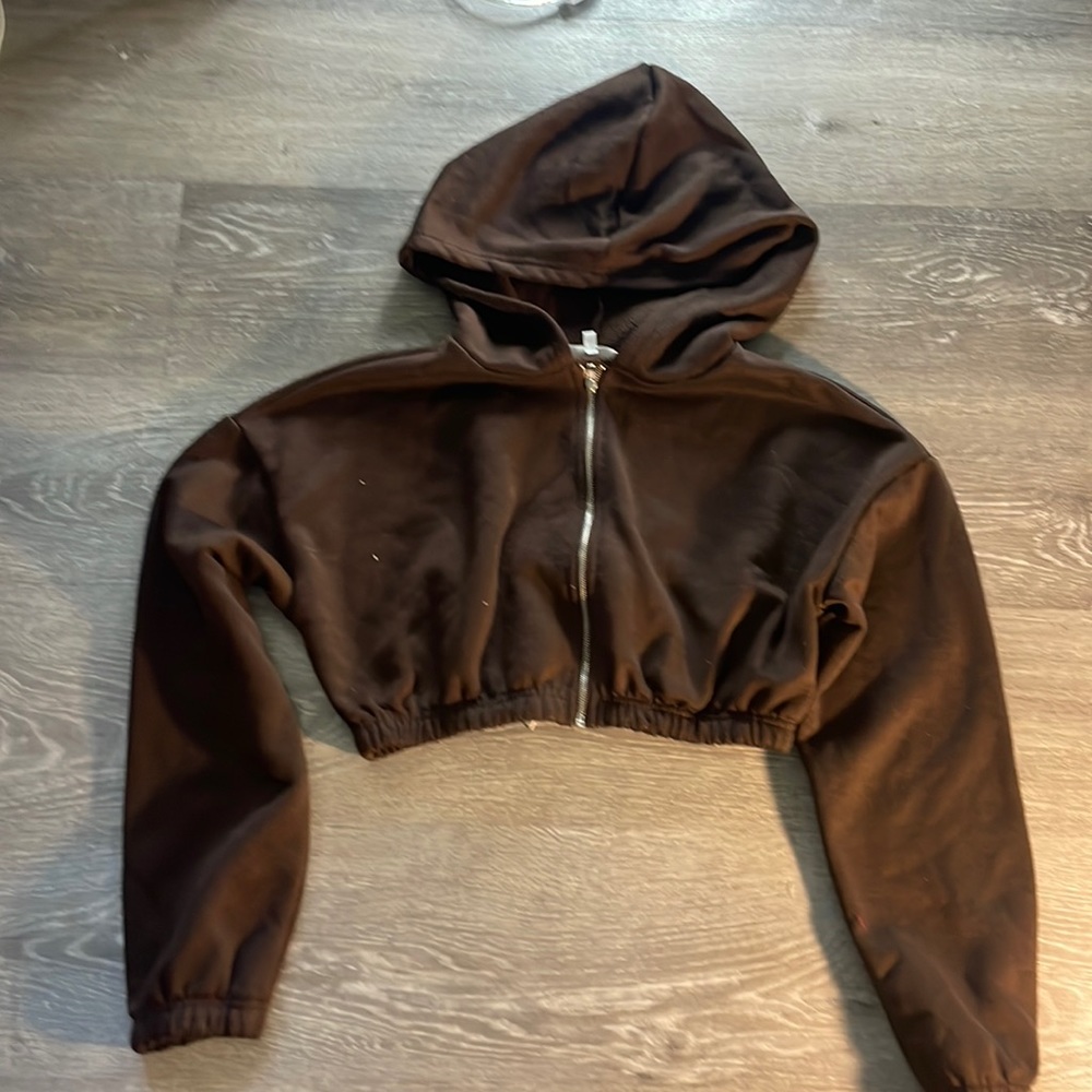 SALT TREE  crop top zip up
